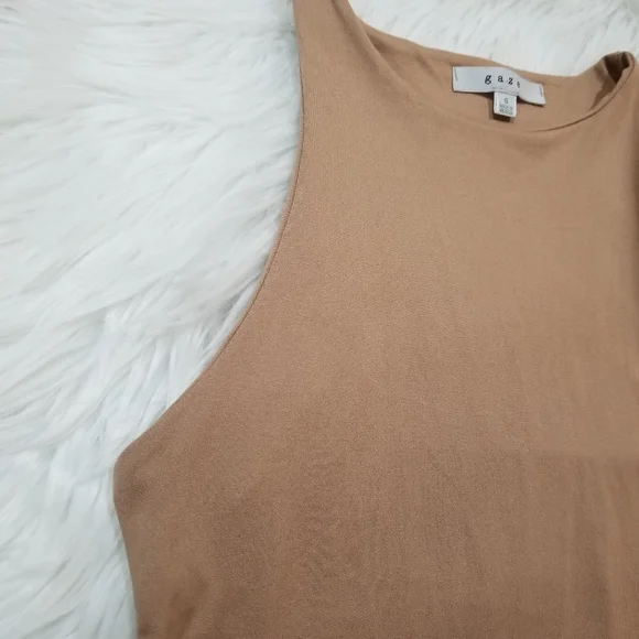 gaze Bodysuit High Neck Color Tan SIZE S. - Picture 6 of 17